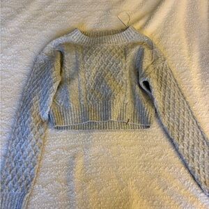 Sincerely Jules Light Gray Cable Knit Sweater